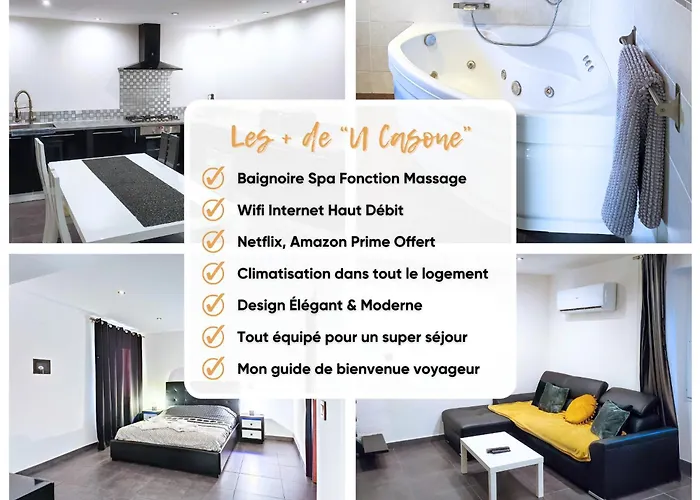 Appartement U Casone, B&w Modern Apartment, Spa, Wifi, Air-conditioning, Free Parking, Decreasing Prices *